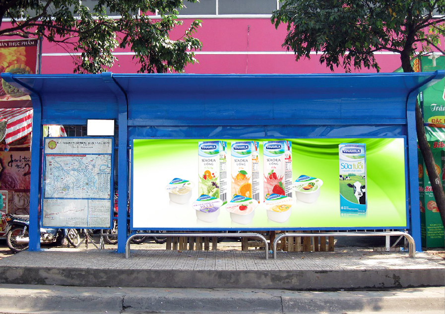 Làm biển quảng cáo tại nhà chờ xe BUS giá rẻ tại Hà Nội