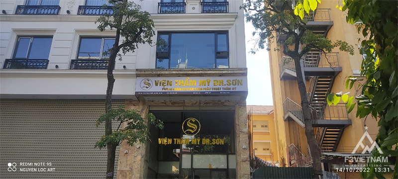 Biển quảng cáo Viện Thẩm Mỹ Dr.Sơn do F3 Việt Nam thi công