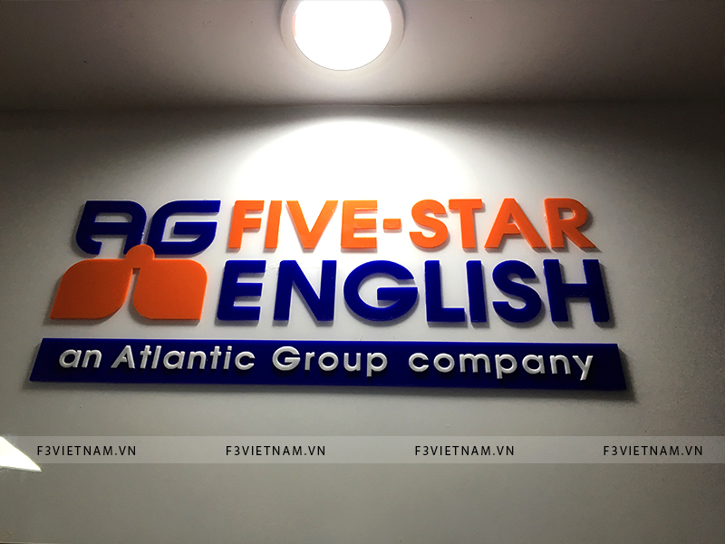 Logo gắn tủ hồ sơ tại Trung tâm Atlantic Group