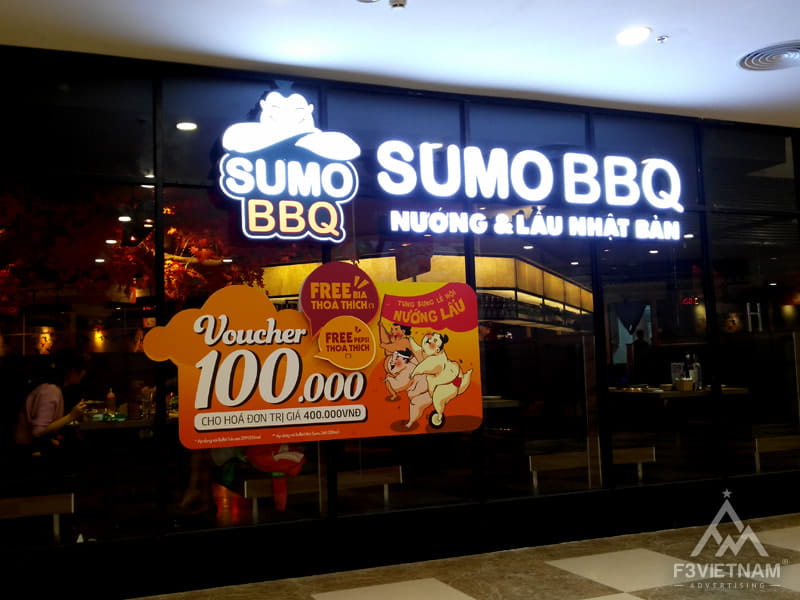 Bảng hiệu nhà hàng Sumi BBQ