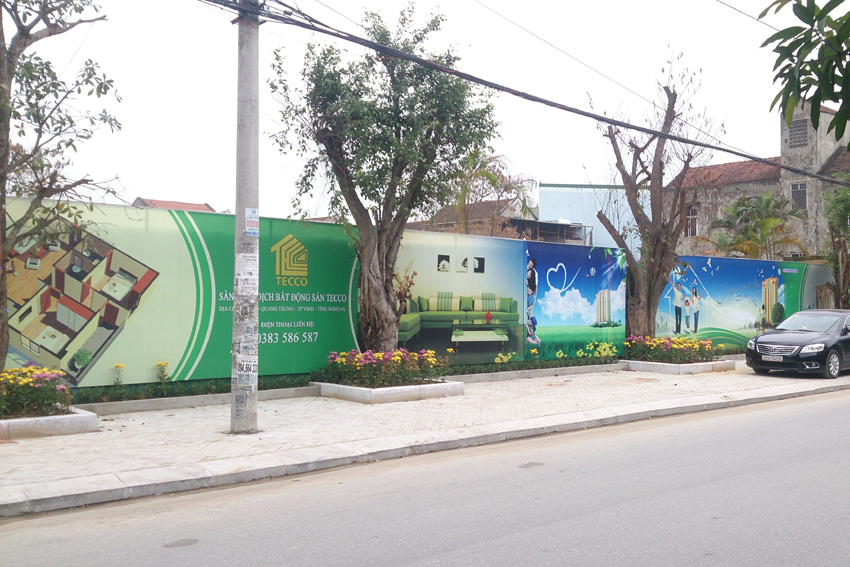 Làm biển quảng cáo hàng rào tôn cho dự án uy tín tại Hà Nội
