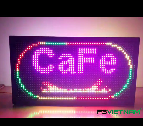Biển quảng cáo cafe bằng đèn led