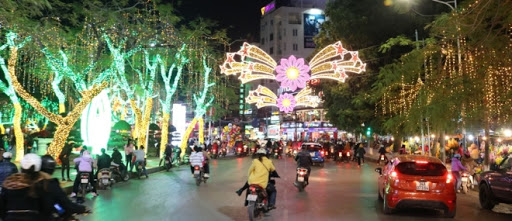 Trang trí đường phố bằng đèn led