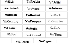 Font TCVN3 đầy đủ 