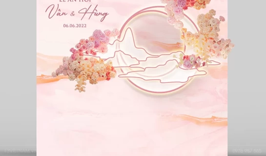 Backdrop tiệc cưới - Backdrop cưới hỏi sự kiện - Mẫu 05