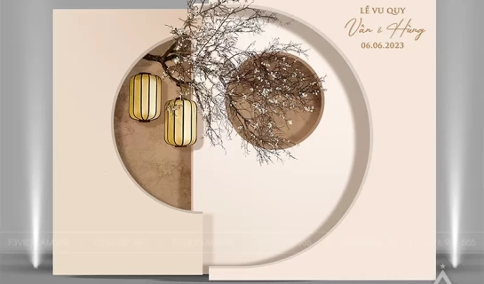 Backdrop tiệc cưới - Backdrop cưới hỏi sự kiện - Mẫu 16