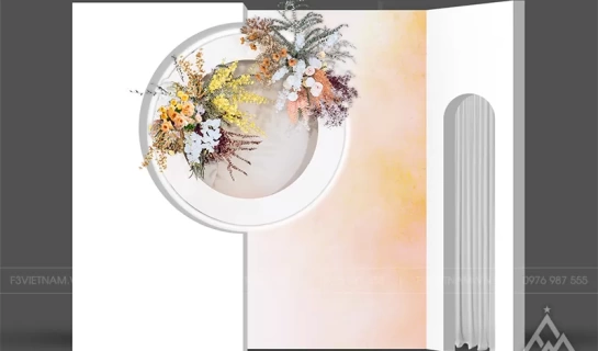 Backdrop tiệc cưới - Backdrop cưới hỏi sự kiện - Mẫu 22