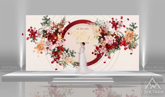 Backdrop tiệc cưới - Backdrop cưới hỏi sự kiện - Mẫu 24