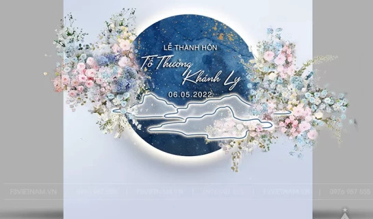 Backdrop tiệc cưới - Backdrop cưới hỏi sự kiện - Mẫu 29