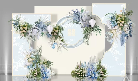 Backdrop tiệc cưới - Backdrop cưới hỏi sự kiện - Mẫu 30