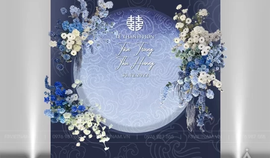 Backdrop tiệc cưới - Backdrop cưới hỏi sự kiện - Mẫu 33