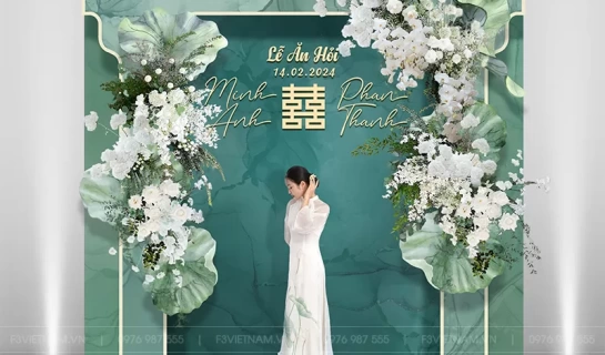 Backdrop tiệc cưới - Backdrop cưới hỏi sự kiện - Mẫu 37