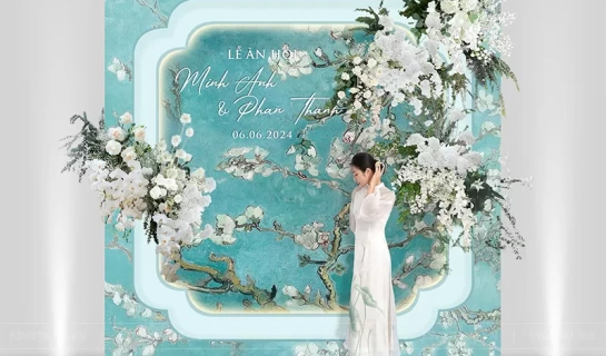 Backdrop tiệc cưới - Backdrop cưới hỏi sự kiện - Mẫu 41