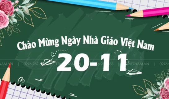 Thiết kế phông nền ngày nhà giáo Việt Nam 20/11 mẫu 17