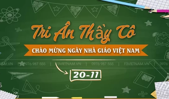 Thiết kế phông nền ngày nhà giáo Việt Nam 20/11 mẫu 18