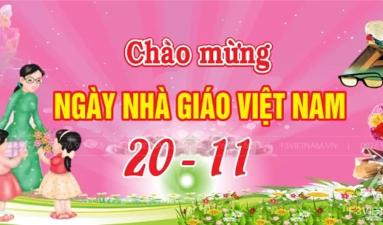 Thiết kế phông nền ngày nhà giáo Việt Nam 20/11 mẫu 20
