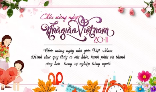 Thiết kế phông nền ngày nhà giáo Việt Nam 20/11 mẫu 21