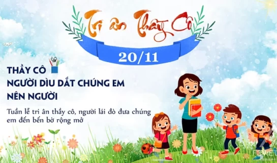 Thiết kế phông nền ngày nhà giáo Việt Nam 20/11 mẫu 22