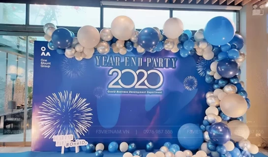 Top 30+ mẫu backdrop tất niên công ty nổi bật tại F3 Việt Nam