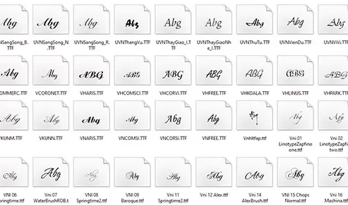 Font chữ viết tay