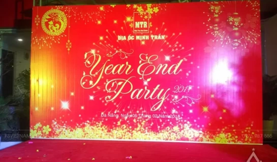 Tổng hợp 20+ mẫu backdrop year end party đẹp, ấn tượng nhất