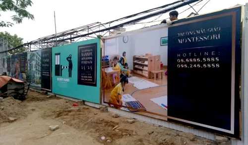 Thiết kế thi công hàng rào công trình quảng cáo giá rẻ ở Hà Nội