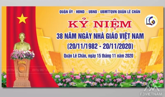 Thiết kế phông nền ngày nhà giáo Việt Nam 20/11 mẫu 01