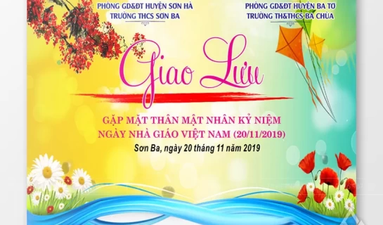Thiết kế phông nền ngày nhà giáo Việt Nam 20/11 mẫu 11