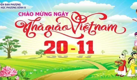 Thiết kế phông nền ngày nhà giáo Việt Nam 20/11 mẫu 14