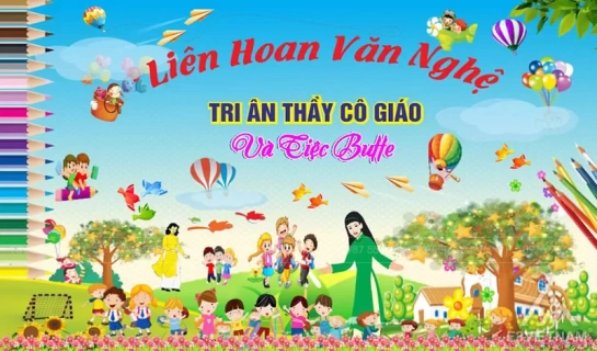 Thiết kế phông nền ngày nhà giáo Việt Nam 20/11 mẫu 15