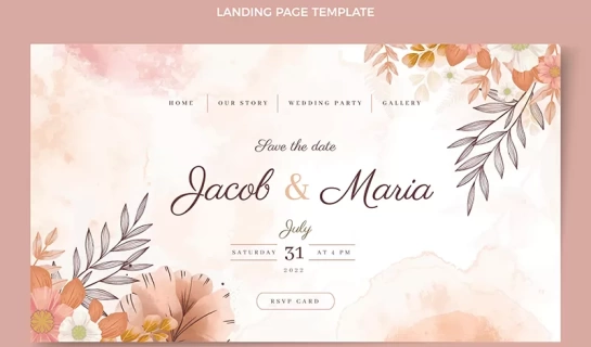 Mẫu thiết kế phông cưới Vector - Mẫu 03 [File . AI]