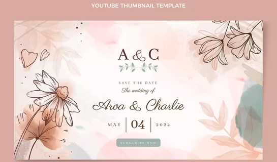 Mẫu thiết kế phông cưới Vector - Mẫu 04 [File . AI]