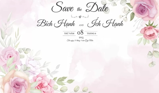 Mẫu thiết kế phông cưới Vector - Mẫu 06 [File . AI]