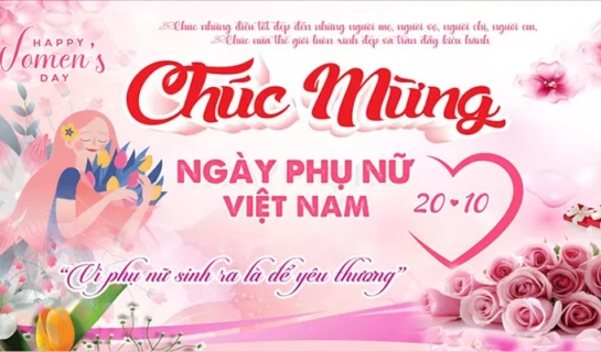 Mẫu Thiết Kế Ngày Phụ Nữ Việt Nam - Mẫu 07 [File .CDR]